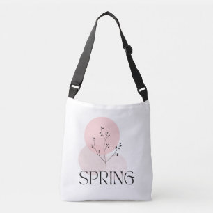 Pink and Black Minimalist Spring Crossbody Bag