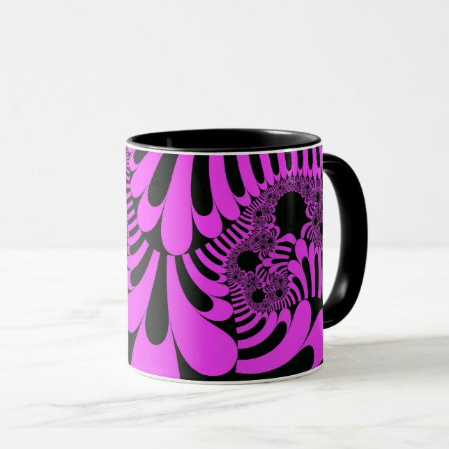 Pink and Black Mod Mug (Front Right)