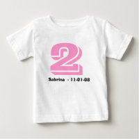 Pink and Black Name and Age T-shirt