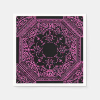 Pink and Black Napkin