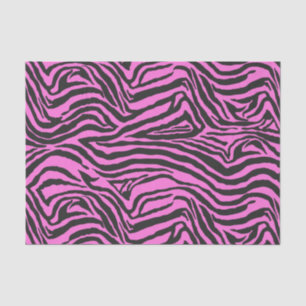 Pink and Black Neon Zebra Print Decoupage  Tissue Paper