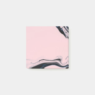 Pink and black paint splatter post-it notes