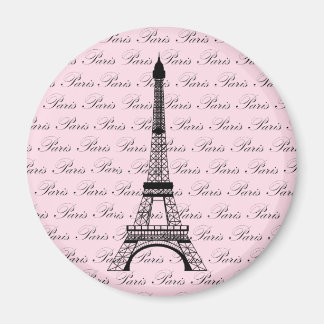 Pink and Black Paris Eiffel Tower Magnet