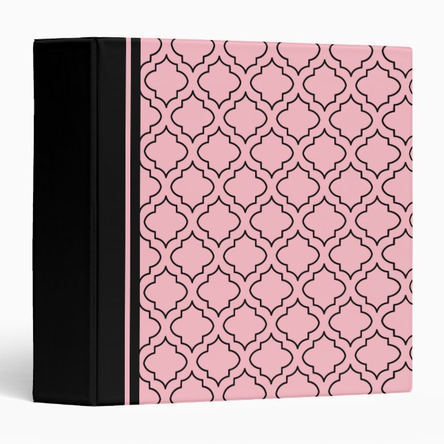 Pink and Black Pattern Binder (Front/Spine)