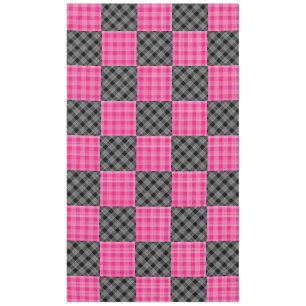 Pink and Black Plaid Tabelcloth Tablecloth