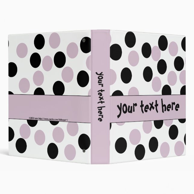 Pink and Black Polka Dot Binder (Background)