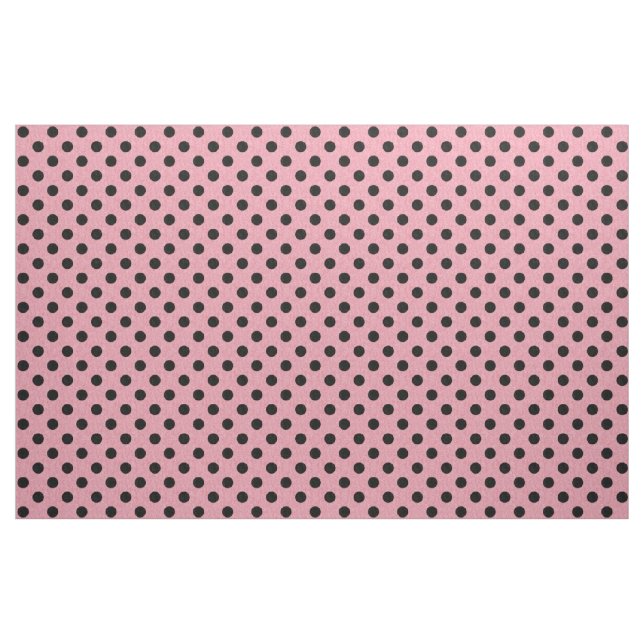 Pink and Black Polka Dot Fabric (Fat Quarter)