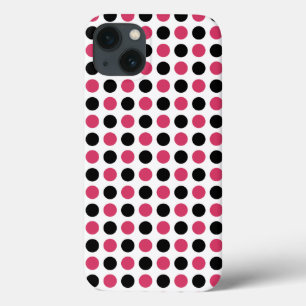 Pink and Black Polka Dot Pattern Case-Mate iPhone  13 Case