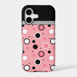 Pink and Black Polka Dot Phone Case
