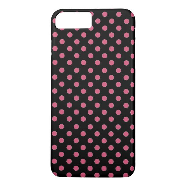 pink and black polka-dots Case-Mate iPhone case (Back)