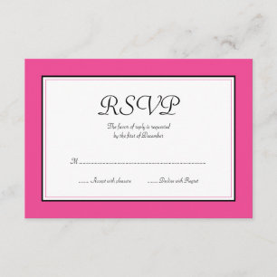 Pink and Black Response Card