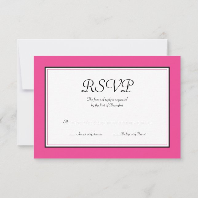Pink and Black Response Card (Front)