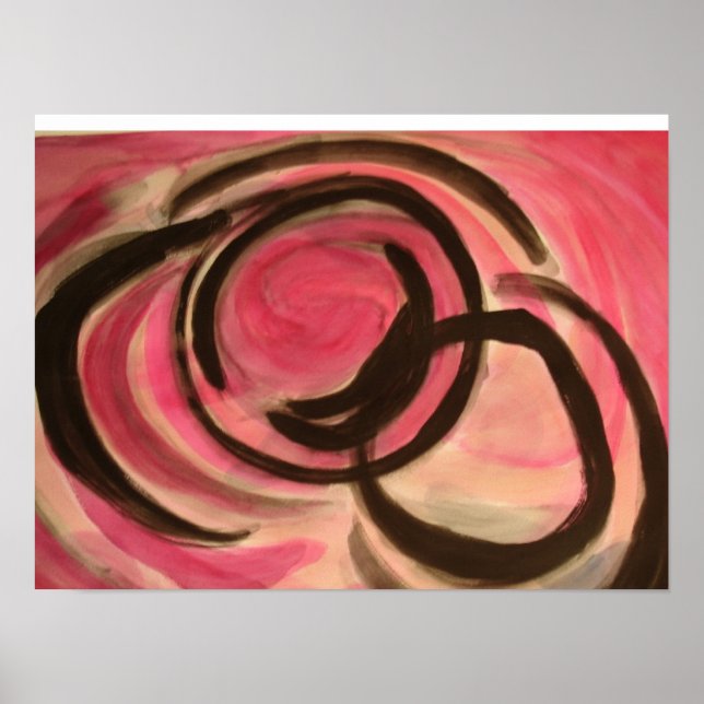 Pink And Black Rings Poster (Front)