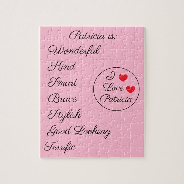 Pink and Black Romantic Jigsaw Puzzle (Vertical)