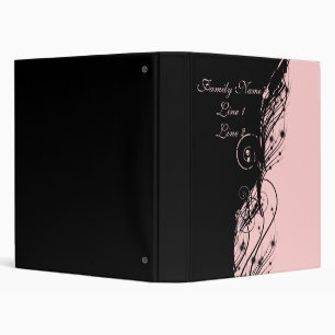 Pink and Black Scrapbook Binder