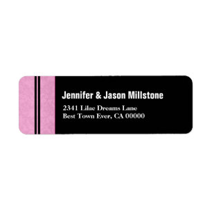 Pink and Black Striped Contemporary Wedding