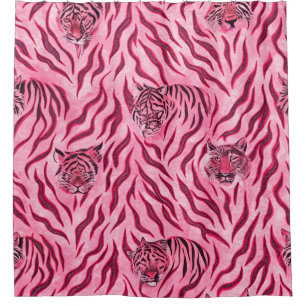 Pink and Black Tiger Print Pattern