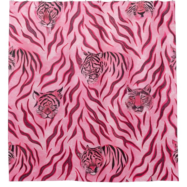 Pink and Black Tiger Print Pattern (Front)