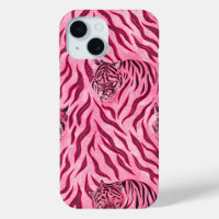 Pink and Black Tiger Print Pattern