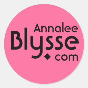 Pink and Black Your Name as URL Promotional Classic Round Sticker