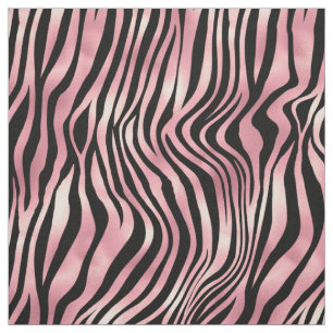 Pink and Black Zebra Print Fabric