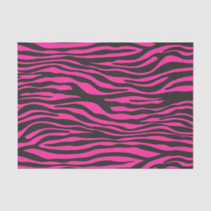 Pink and Black Zebra Stripes Tissue Paper