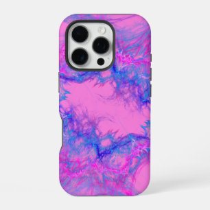 pink and blue abstract art  iPhone 16 pro case