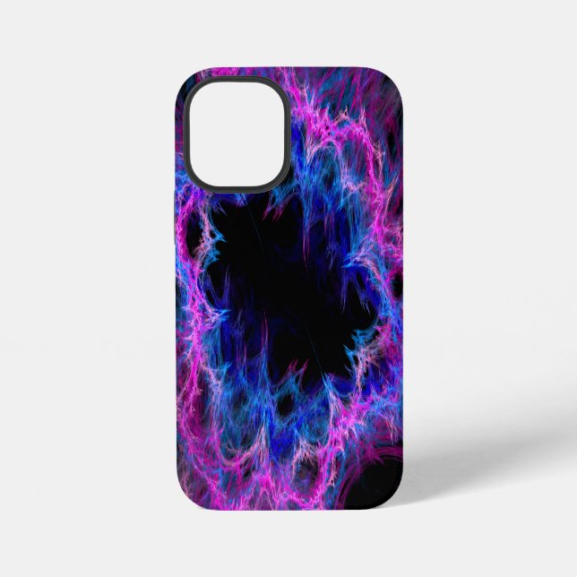 pink and blue abstract art  iPhone case (Back)