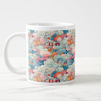 Pink and Blue Abstract Clouds Specialty Mug