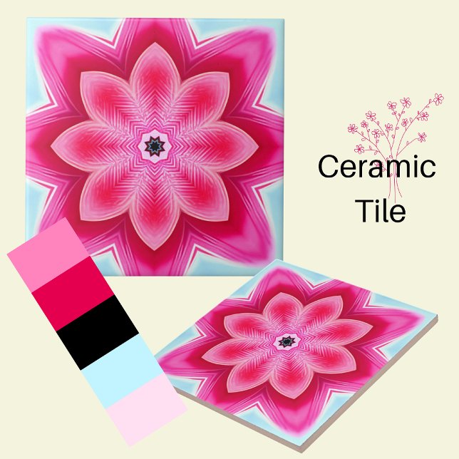 Pink and blue abstract decorative tile (Creator Uploaded)
