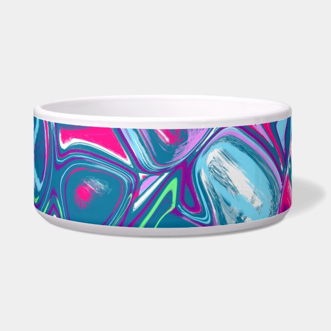 Pink and Blue Abstract Fluid Art   (Front)