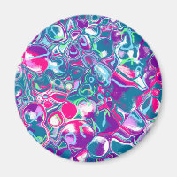 Pink and Blue Abstract Fluid Art