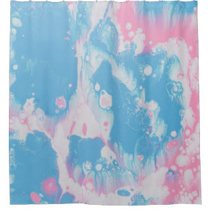 PINK AND BLUE ABSTRACT PAINTING