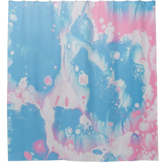 PINK AND BLUE ABSTRACT PAINTING (Front)