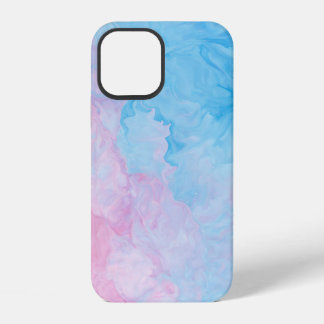 PINK AND BLUE ABSTRACT PAINTING iPhone 12 CASE
