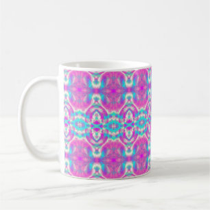 Pink and Blue Abstract Pattern Coffee Mug