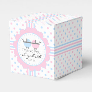 Pink and Blue Baby Shower Favor Box