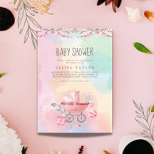 Pink and blue baby vintage toys baby shower