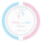 Pink and Blue Baptism Favour Sticker