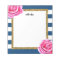 Pink and Blue Bright Flower Personalized
