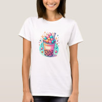 Pink and Blue Bubble Tea