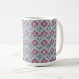 Pink and Blue Christmas Ornament Mug