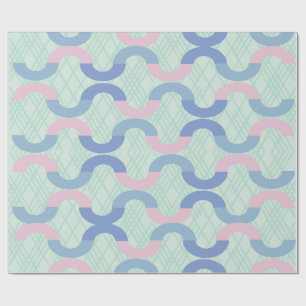 Pink and Blue Circle  Wrapping Paper