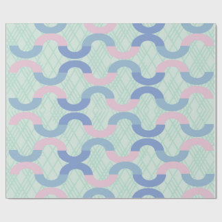 Pink and Blue Circle Wrapping Paper