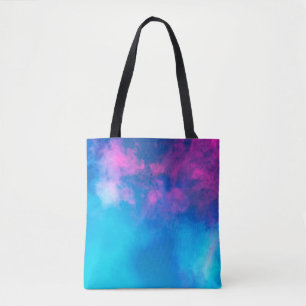 Pink and Blue Coloured Smoke Zazzle_Growshop. Tote Bag
