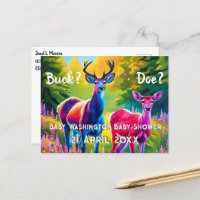  Pink and Blue Deer Gender Reveal