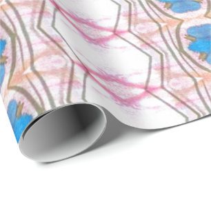 Pink and Blue Designer Paper Gift Wrap