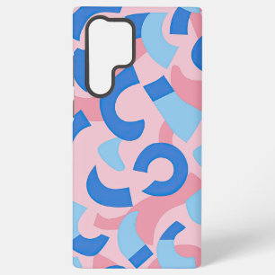 Pink and Blue Doodle Pattern Samsung Galaxy Case
