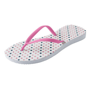 Pink and Blue Dots Flip Flops