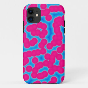 pink and blue dots iphone case
